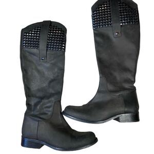 Steve Madden Black Studded Boots